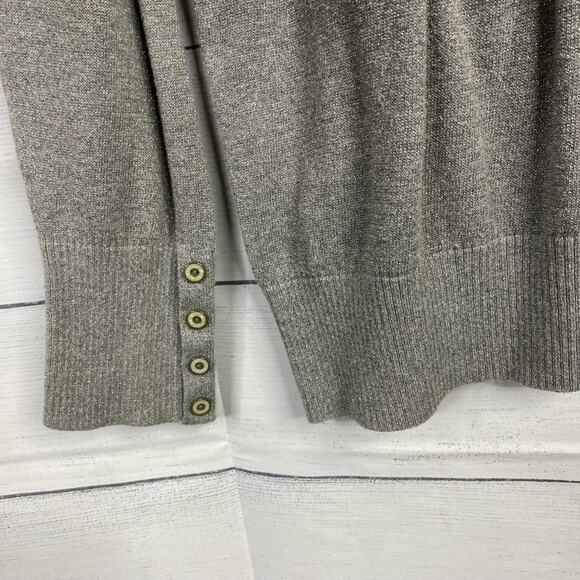 Lane Bryant Womens Size 18/20 Sweater Gray Silver Scoop Neck Sparkly Top - Picture 5 of 6
